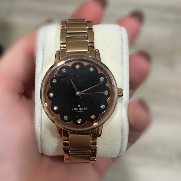 Kate Spade Black & Rose Gold Watch - Picture 1 of 3